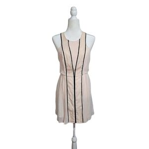 BCBGeneration NWT Blush Short Pleat Accents Halter light weight Size 12 dress